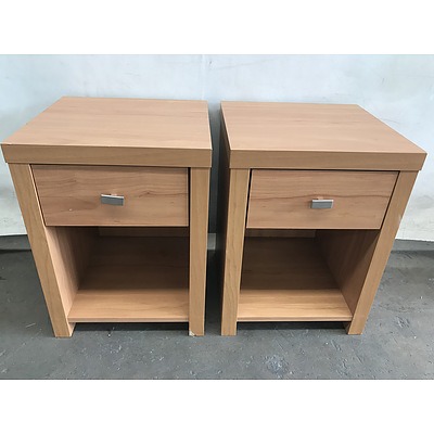 Pair of Modern Laminate Bedside Tables