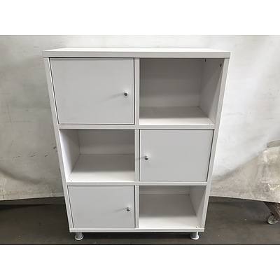 Contemporary Offset Display/Storage Cabinet