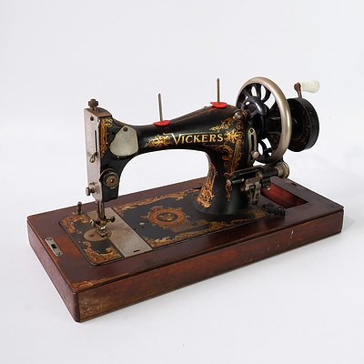 A Vickers Model De Luxe Sewing Machine