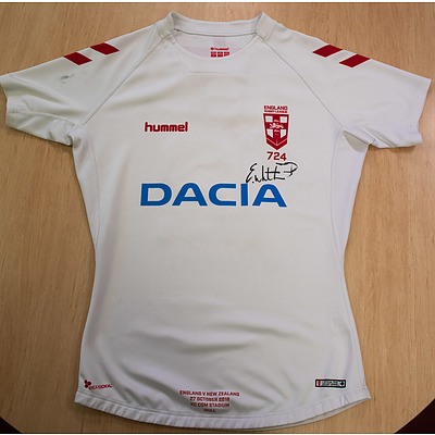 England Rugby League jersey signed by Elliott Whitehead