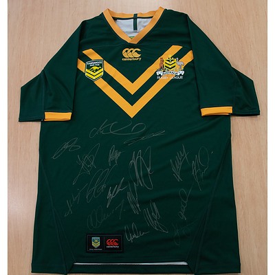 Australian non-playing jersey signed by 2019 Kangaroos team