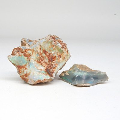 Two Pieces of Gem Quality Rough Opal