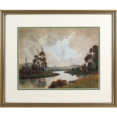 William J. Rush (New Zealand, Working c1904-61) Landscape, Watercolour