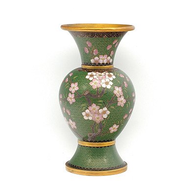 Chinese Cloisonne Vase Decorated with Prunus