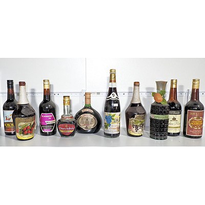 Selection Of Liqueurs As Shown
