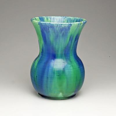 Green Glaze Pottery Vase, Early 20th Century