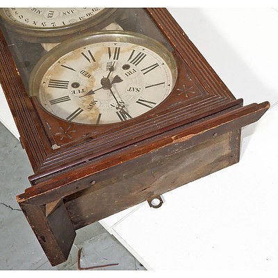Gerome & Co Perpetual Calendar Wall Clock, Circa 1882