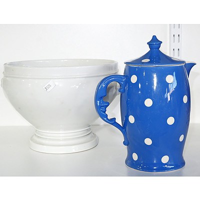 French Pillivuyt Ceramic Bowl and a Gresley Ceramic Jug