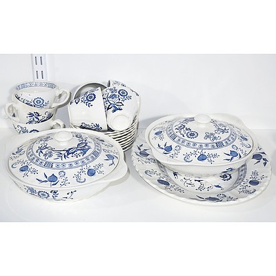 Collection of Meakin Classic Blue Nordic Table and Serving Ware