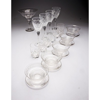 Quantity of Stuart Crystal Stemware and  Five Other Coupe Dishes