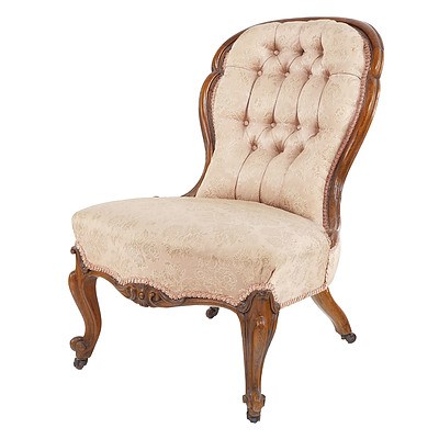 Victorian Walnut Salon Chair Circa 1880