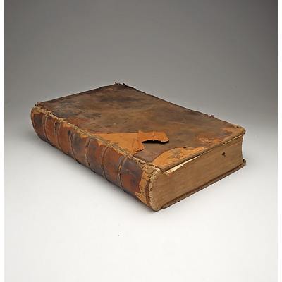 Antique Leather Bound Bible, with Practical Observations by Rev Mr Ostervald, M Brown Publishing, Newcastle Upon Tyne, 1799