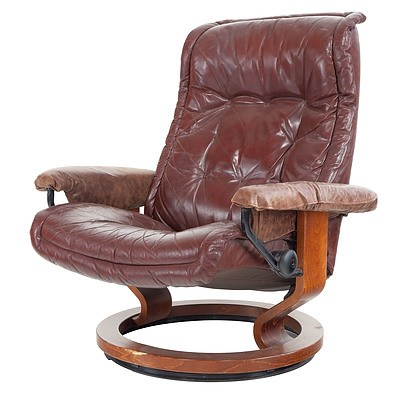 Burgundy Leather Recliner Chair