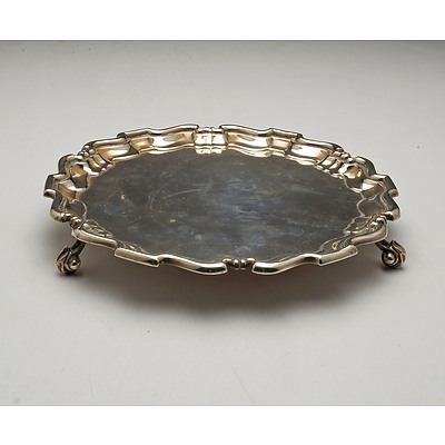 Mappin and Webb Sterling Silver Salver, London 1915, Weight 341gm