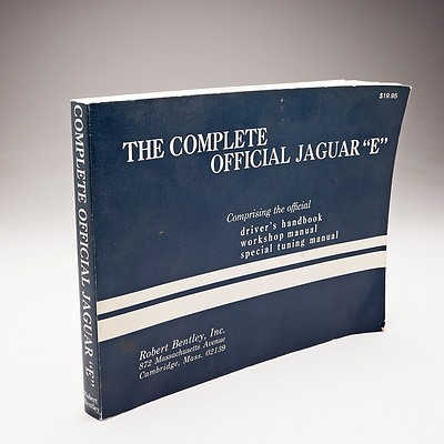 The Complete Official Jaguar "E" , Robert Bently Inc, Cambridge, 1974, Soft Cover