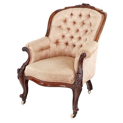 Victorian Rosewood Salon Chair Circa 1880