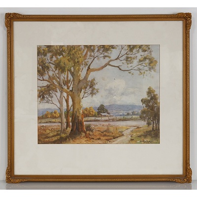 Dudley Parker Print, Australian Pastoral Scene