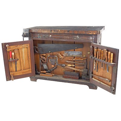 Ex Burdekin House "The Compactum Tool Cabinet" Made by Marples Circa 1910