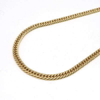 14ct Yellow Gold Double Filed Curb Link Chain, 51.5g