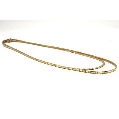 9ct Yellow Gold Double Snake Chain, 22g