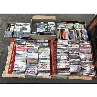 Very Large Selection of DVD's, CD's, VHS Videos and Books