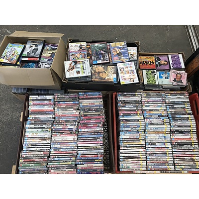 Very Large Selection of DVD's, CD's, VHS Videos and Books