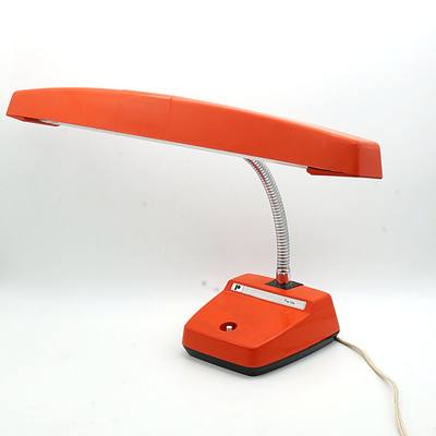 Retro Orange Pierlite Goose Neck Desk Lamp