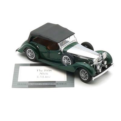 Franklin Mint 1:24 Diecast 1938 Alvis 4.3 Litre, with Certificate and Box