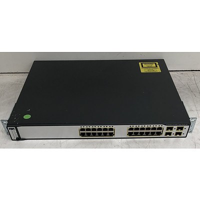 Cisco Catalyst (WS-C3750G-24PS-S V05) 3750G Series PoE-24 24-Port Gigabit Managed Switch