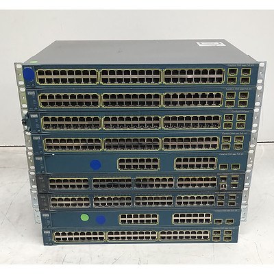 Cisco Catalyst Assorted 3560 Series Ethernet Switches - Lot of Nine