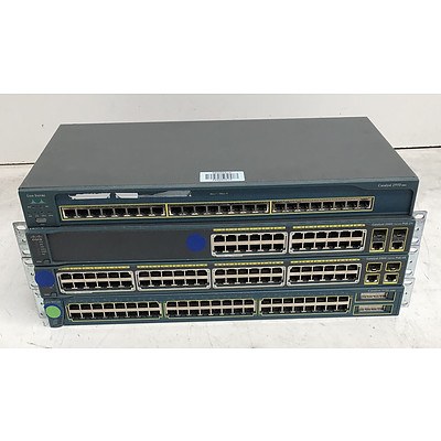 Cisco Catalyst Assorted Ethernet Switches - Lot of Four