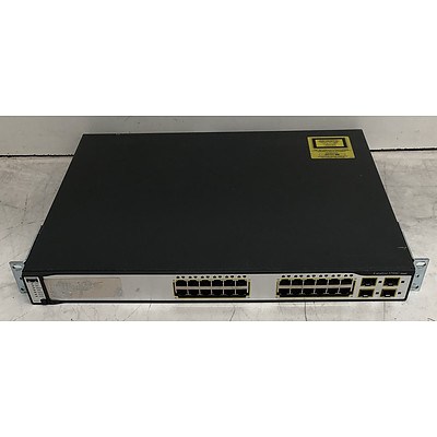 Cisco Catalyst (WS-C3750G-24TS-S1U V02) 3750G Series 24-Port Gigabit Managed Switch