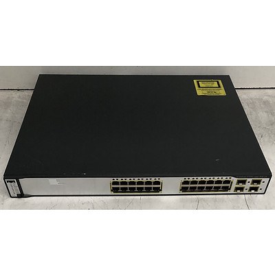 Cisco Catalyst (WS-C3750G-24PS-S V05) 3750G Series PoE-24 24-Port Gigabit Managed Switch