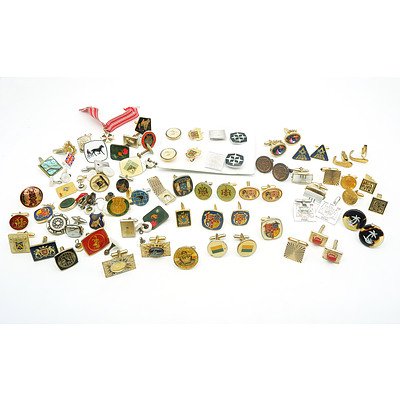 Large Group of Cuff Links and Pins