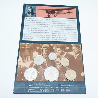 RAM 1987 Uncirculated Coin Set, RAM 1976 Coin Set and RAM 1997 The World's Greatest Pioneering Aviator Uncirculated Coin Set