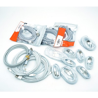 Sixteen Apple Lightning Charging Cables