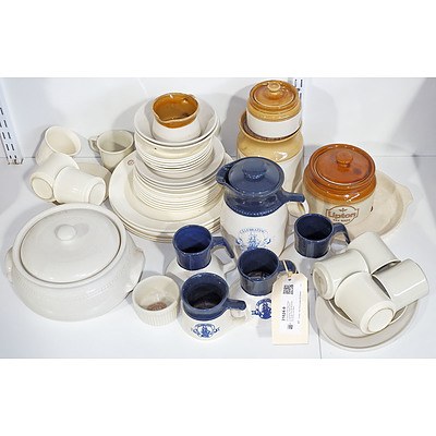 45 Pieces of Bendigo Pottery Including Teapot with Four Ships Mugs from the Bicentennial Series and More