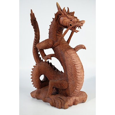 Balinese Hand Carved Wooden Dragon