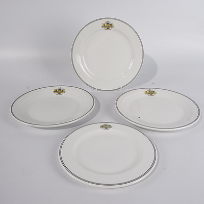 Quantity of Australian Parliament House Crockery Including Three Main Plates and One Side Plates