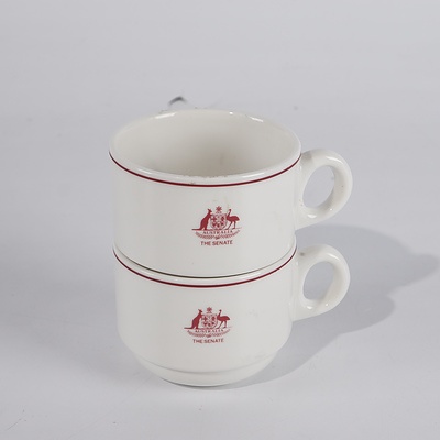 Quantity of Australian Parliament House, NSW Rail and RSL Crockery Including Two Senate Cups and Saucers,  Two NSW Rail Saucers and RSL Cup and Saucer