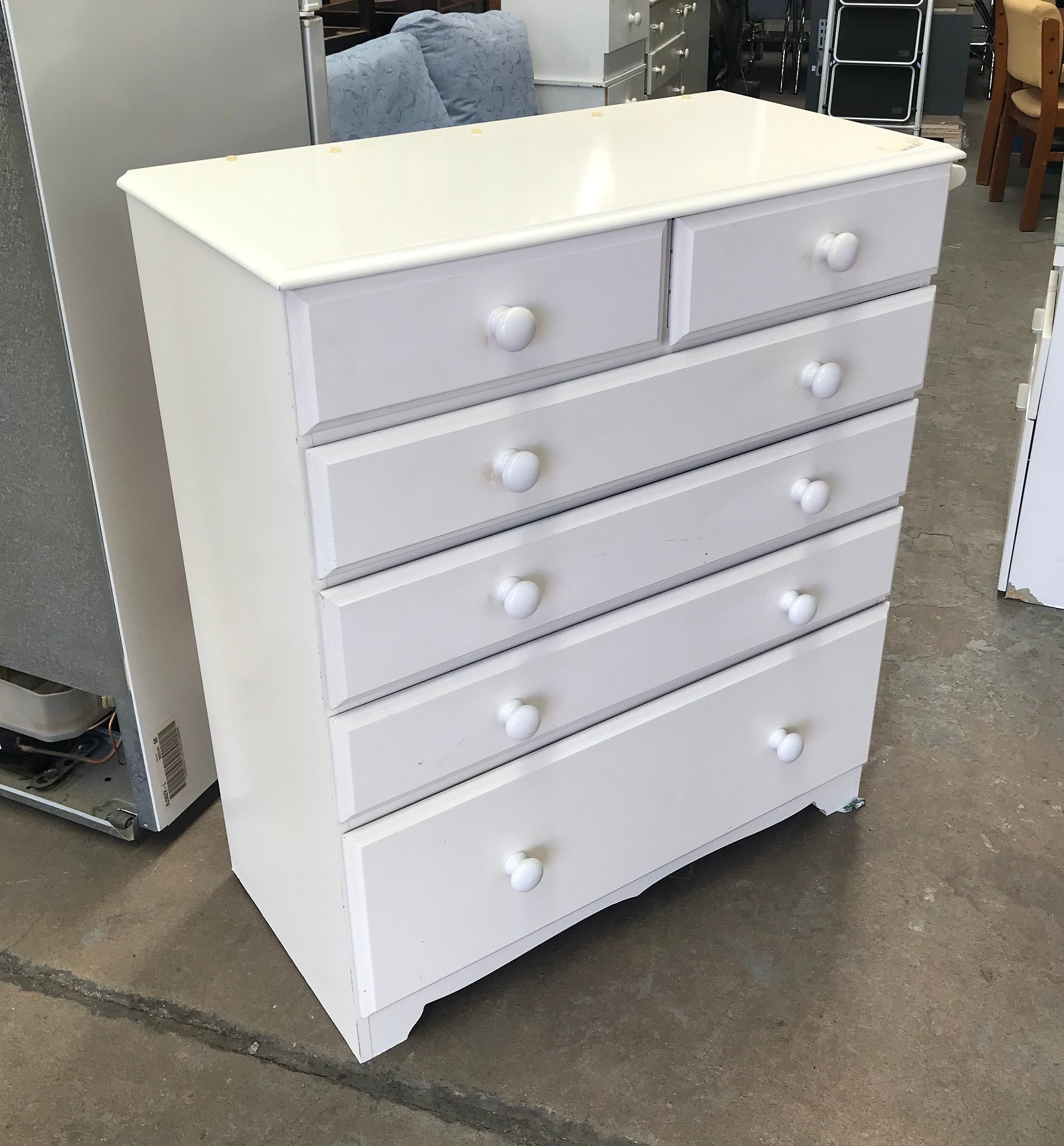 White Chest Of Drawers Tall Boy