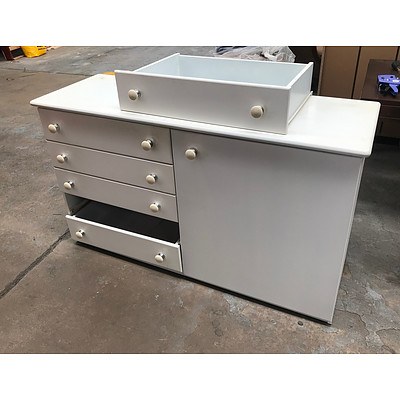Pair of White Chest of Drawers