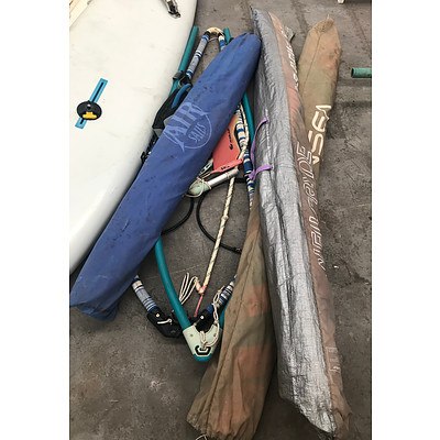 Lot of 2 x Wind Surf Boards and Sails