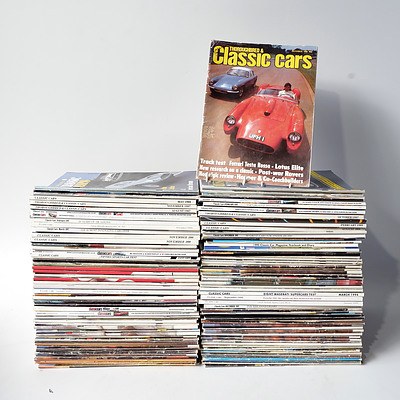 Approximately 90 'Thoroughbred & Classic Cars' Magazines from the 1980's Onward.