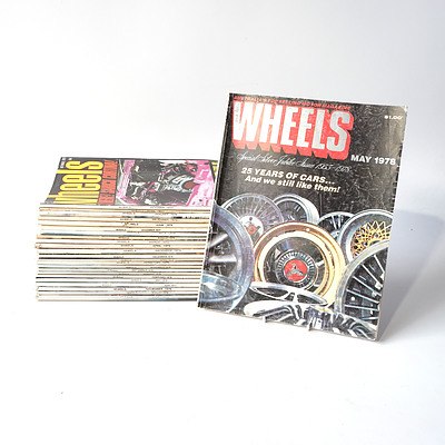 Approximately 20 'Wheels' Magazines from the 1970's
