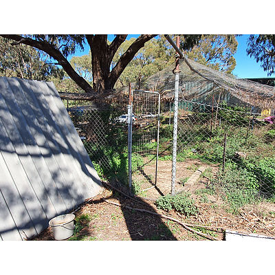 Lot 115 - Entire Enclosed 11m x 11m Chook Yard & A frame Coop