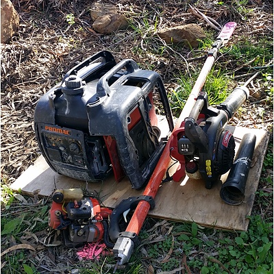 Lot 136 - Garden Power Tools and Promac Generator