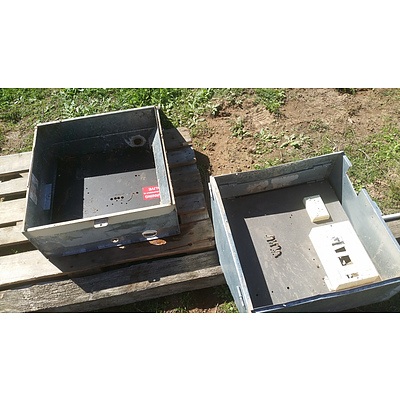 Lot 14 - Galvanised Electrical Boxes - Lot of 2