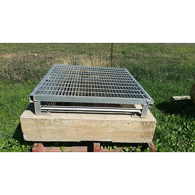 Lot 18 - Concrete Manhole with Steel Grate