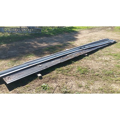 Lot 2 - Assorted Lengths of Corrugated Sheeting & Roof Caps